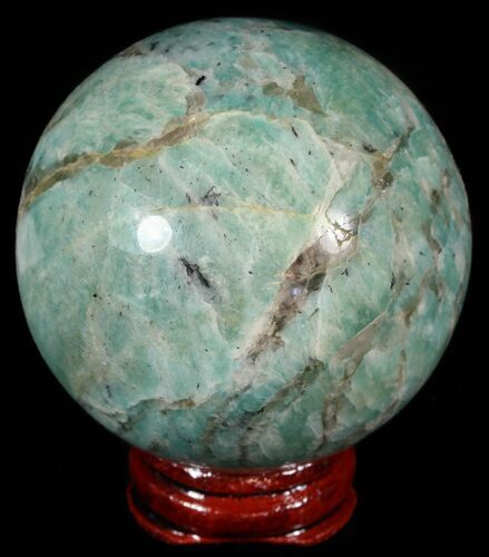 Polished Amazonite Crystal Sphere - Madagascar #51599